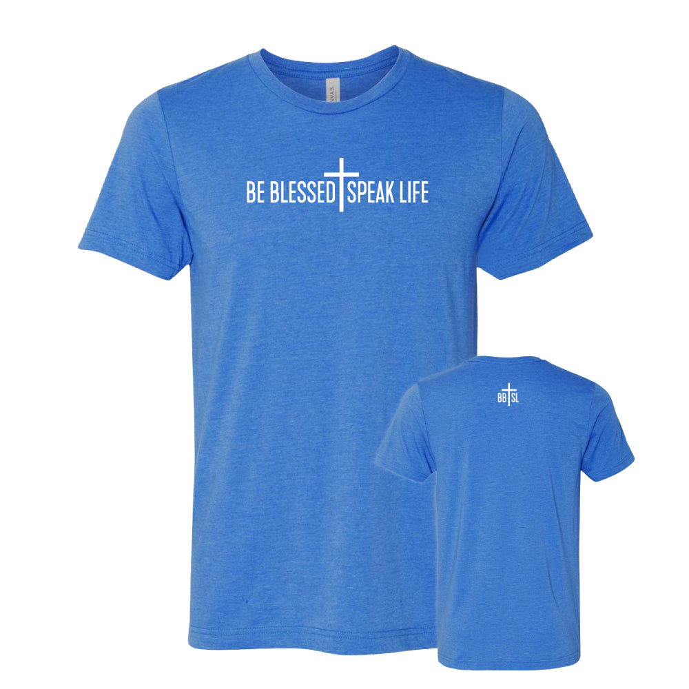Be Blessed Speak Life Signature T-Shirt - Heather Royal