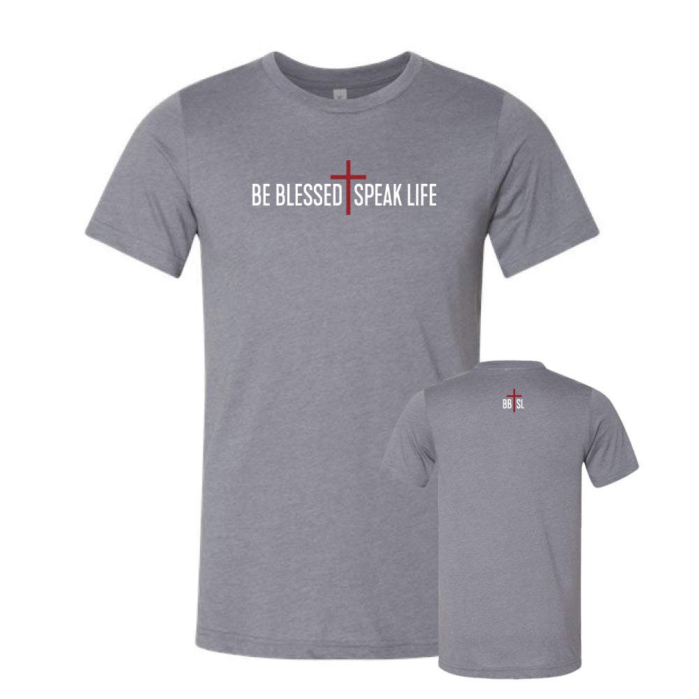 Be Blessed Speak Life Signature T-Shirt - Storm Gray