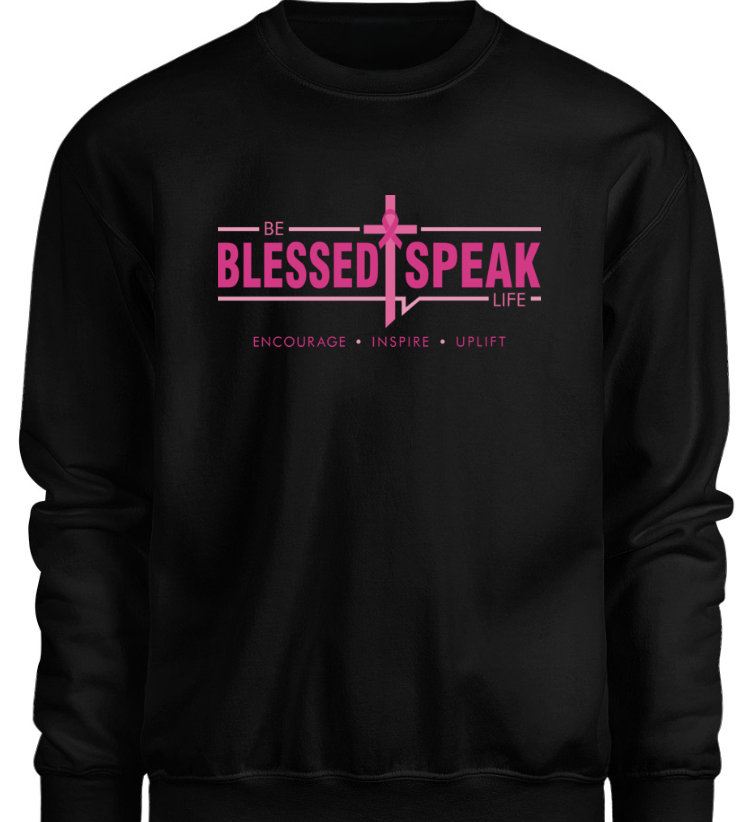 Mission Statement Sweatshirt - Breast Cancer Awareness Black