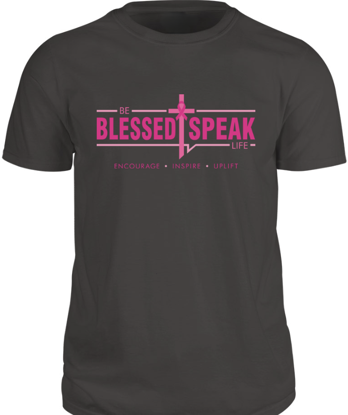 Mission Statement Tee - Breast Cancer Awareness Grey