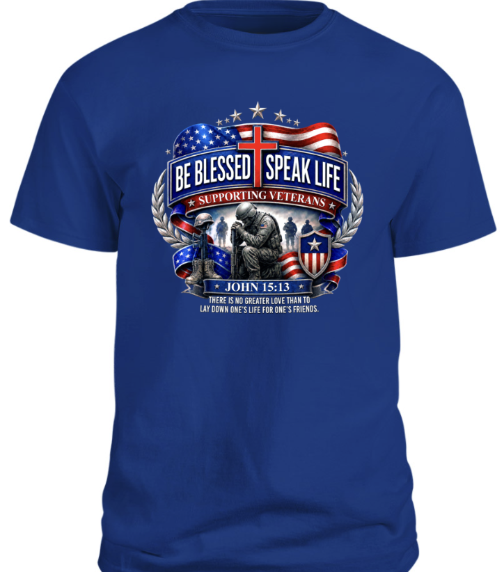 Veterans Tee - Royal Blue John 15:13