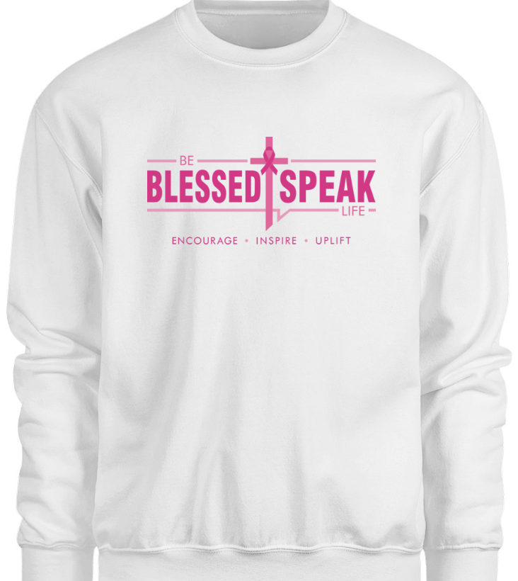 Mission Statement Sweatshirt - Breast Cancer Awareness White