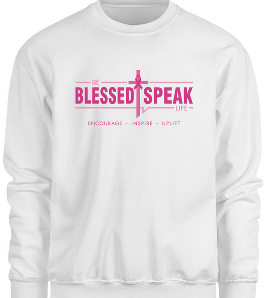 Mission Statement Sweatshirt - Breast Cancer Awareness White