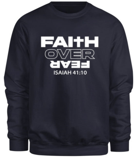 Faith Over Fear - Navy Sweatshirt