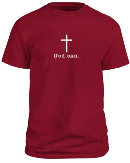 God can. T-Shirt - Cardinal Red