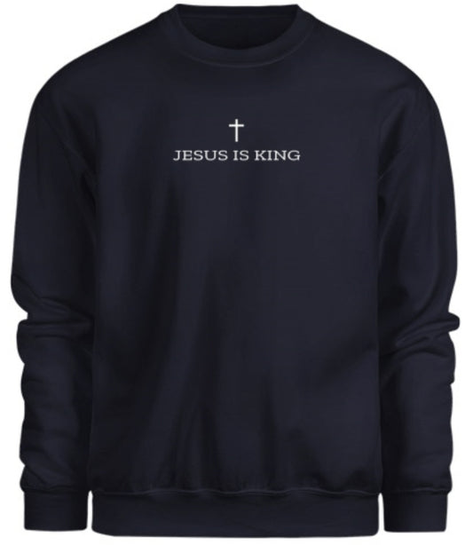 JESUS IS KING Sweatshirt - Navy
