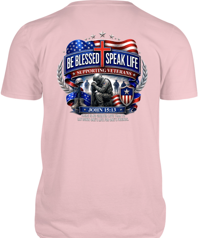 Veterans Tee - Pink John 15:13