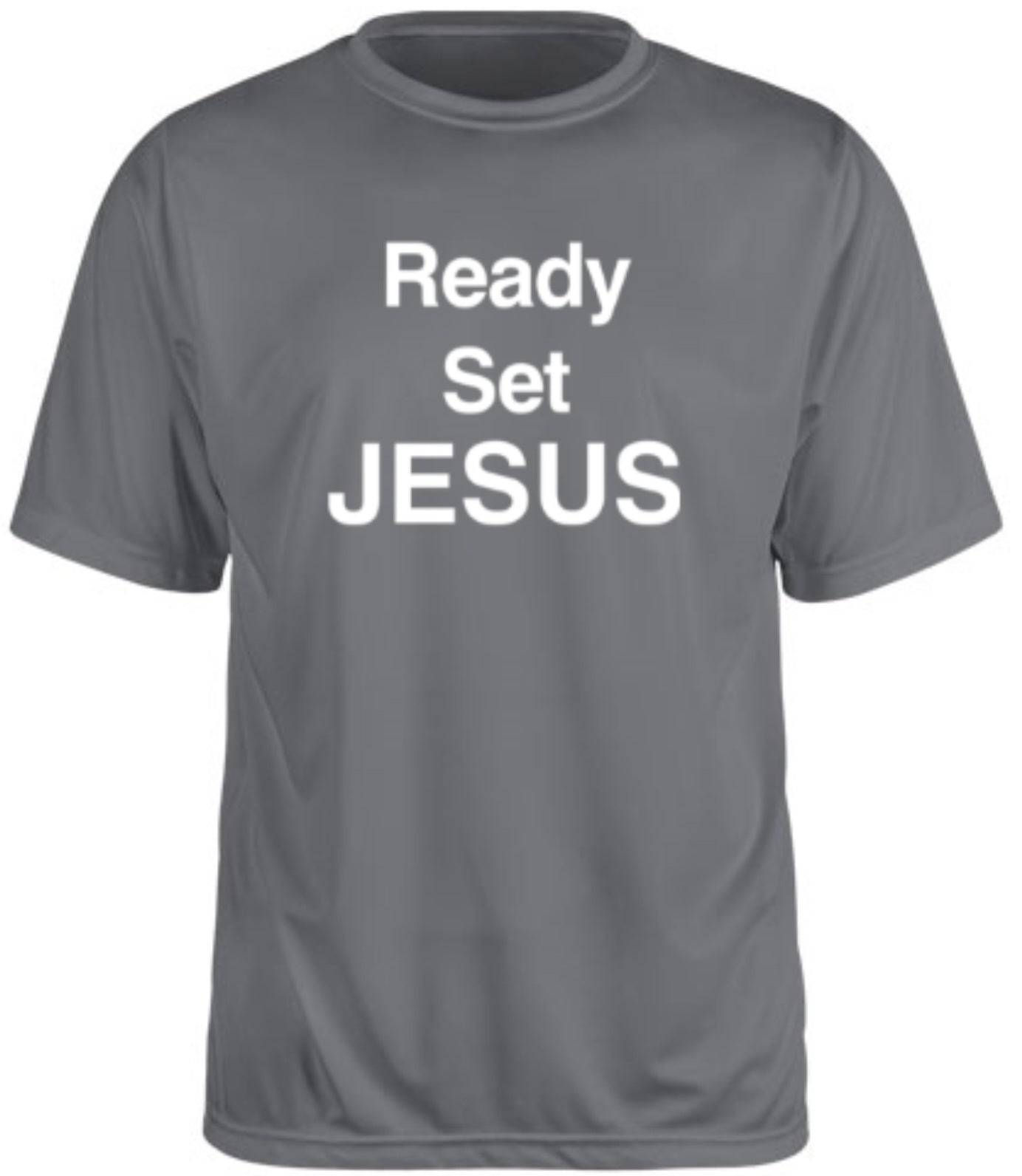Ready Set Jesus - Iron Grey - Performance T-shirt